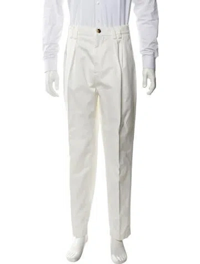 Pre-owned Brunello Cucinelli Straight Leg Pants In White