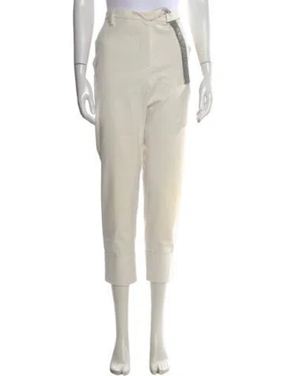 Pre-owned Brunello Cucinelli Straight Leg Pants In White