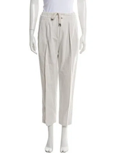 Pre-owned Brunello Cucinelli Straight Leg Pants In White