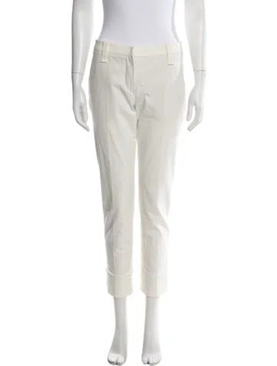 Pre-owned Brunello Cucinelli Straight Leg Pants In White