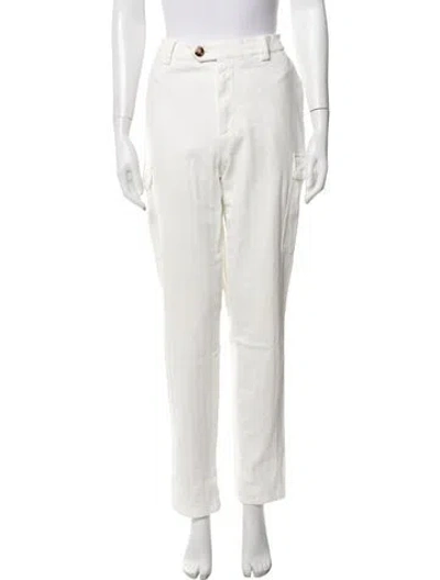 Pre-owned Brunello Cucinelli Straight Leg Pants In White