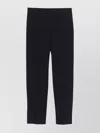 Brunello Cucinelli Straight Leg Pants With Elastic Waist And Side Slit In Black