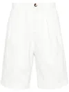 BRUNELLO CUCINELLI STRAIGHT LEG SHORTS WITH PLEATED DETAIL