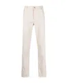 Brunello Cucinelli Straight-leg Stretch-cotton Trousers In Neutral