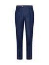 Brunello Cucinelli Straight-leg Pleated Wool-flannel Trousers In Blue