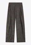 Brunello Cucinelli Straight-leg Tailored Pants In Brown