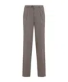 Brunello Cucinelli Pleated Front Trousers Straight Leg Design In Gray