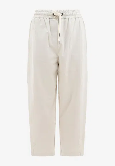 BRUNELLO CUCINELLI STRAIGHT-LEG TRACK PANTS