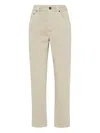 Brunello Cucinelli Straight Five-pocket Trousers In Neutral