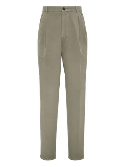 Brunello Cucinelli Straight-leg Trousers In Green