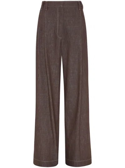 Brunello Cucinelli Hose Mit Geradem Bein In Braun