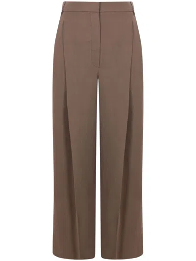 Brunello Cucinelli Straight-leg Trousers In Brown