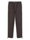 Brunello Cucinelli Linen Trousers With Relaxed Fit In Brown