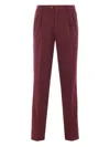 Brunello Cucinelli Casual Pants With Belt Loops In Red