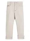 Brunello Cucinelli Straight-leg Trousers In White