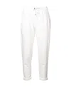 Brunello Cucinelli Cropped Drawstring Track Pants In White