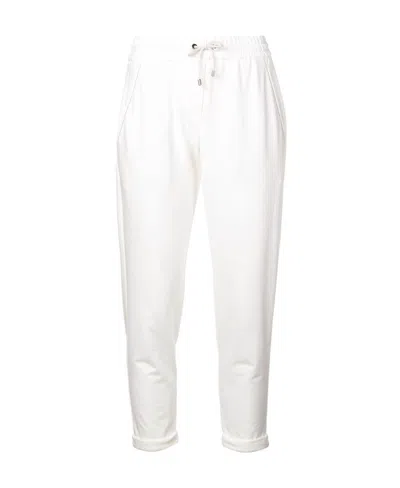 Brunello Cucinelli Straight Leg Trousers In White