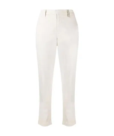 Brunello Cucinelli Straight-leg Trousers In White