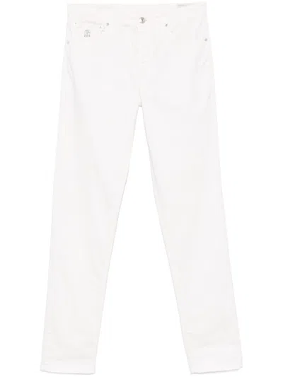 Brunello Cucinelli Straight-leg Trousers In White