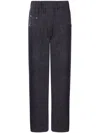 Brunello Cucinelli Straight Leg Trousers With Contrast Stitching In Blue