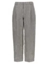 Brunello Cucinelli Straight-leg Trousers With Stretched Pleat In Gray