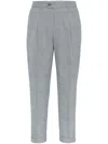 Brunello Cucinelli Straight-leg Wool Trousers In Black
