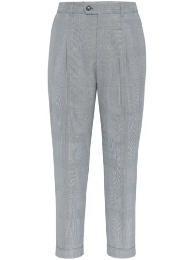 Brunello Cucinelli Straight-leg Wool Trousers In Black