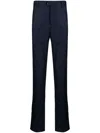 Brunello Cucinelli Straight-leg Wool Trousers In Blue