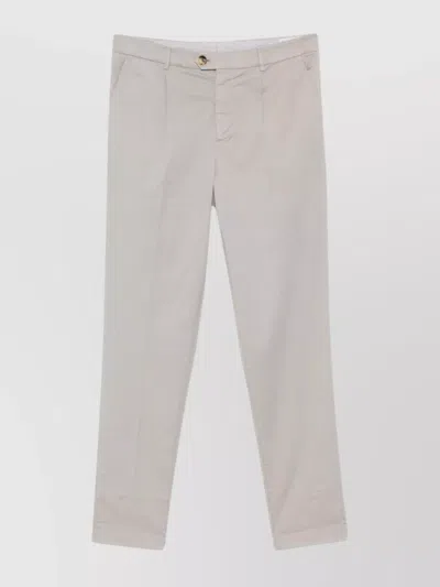 Brunello Cucinelli Straight Trousers Back Pockets In Multicolor