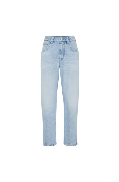 Brunello Cucinelli Straight Trousers In Blue