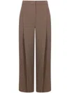 Brunello Cucinelli Viscose And Linen Trousers With Ton-sur-ton Lateral Band In Brown