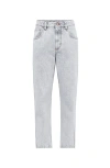 Brunello Cucinelli Mid-rise Tapered Jeans In Grey Denim