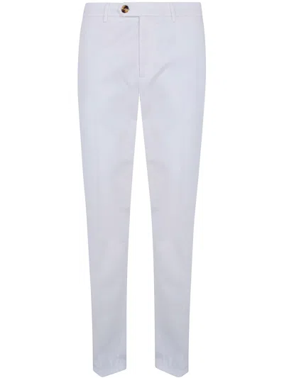 Brunello Cucinelli Straight Leg Trousers Belt Loops Pockets In White