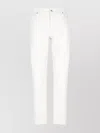 Brunello Cucinelli Straight Trousers With Belt Loops And Embroidered Detail In White