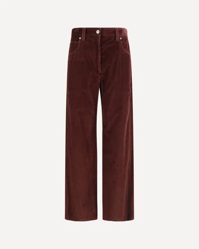 BRUNELLO CUCINELLI STRAIGHT VELVET TROUSERS