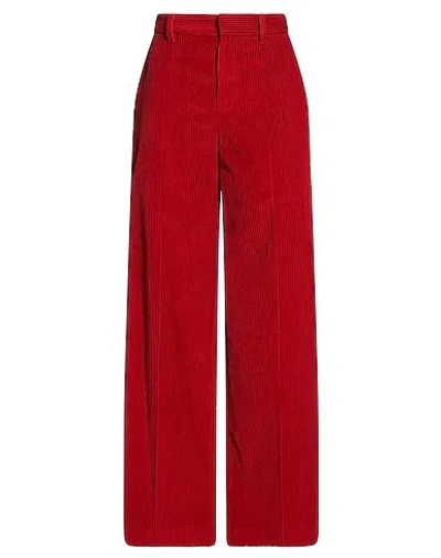 Brunello Cucinelli Straight-leg Corduroy Pants In Red