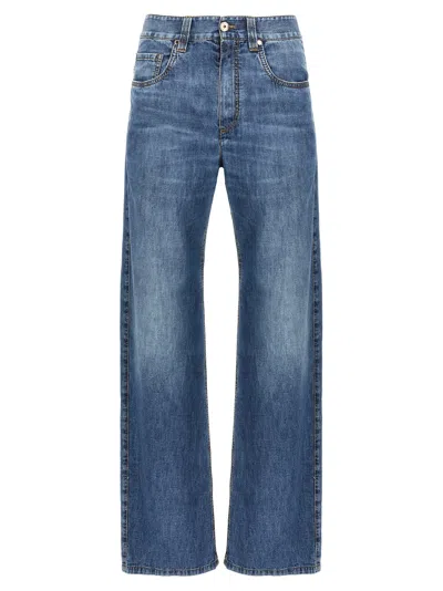 Brunello Cucinelli Straight-leg Cotton Denim Jeans In Blue