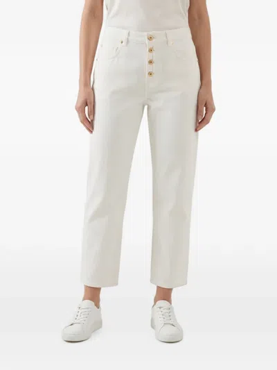 Brunello Cucinelli Straight-leg Cropped Trousers In White