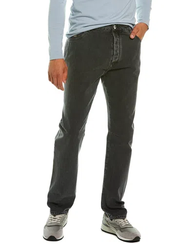 Brunello Cucinelli Straight-leg Denim Jeans In Gray