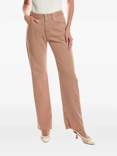 Brunello Cucinelli Straight-leg Five-pocket Jeans In Brown