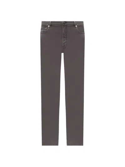 Brunello Cucinelli Straight-leg Five-pocket Trousers In Gray