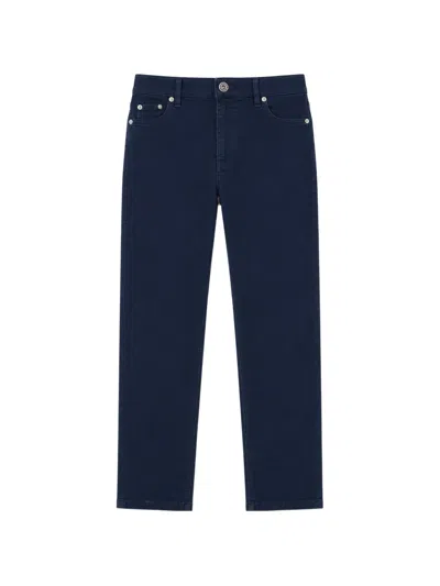 Brunello Cucinelli Slim-fit Straight-leg Logo-embroidered Jeans In Black