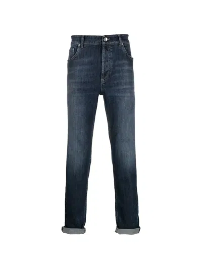 Brunello Cucinelli Classic Wash Denim Jeans In Blue