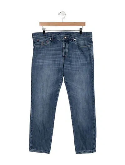 Pre-owned Brunello Cucinelli Straight-leg Jeans In Blue