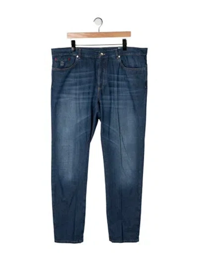 Pre-owned Brunello Cucinelli Straight-leg Jeans In Blue