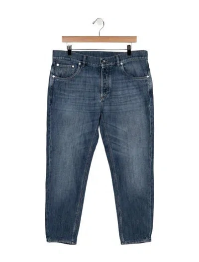 Pre-owned Brunello Cucinelli Straight-leg Jeans In Blue