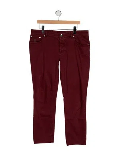 Pre-owned Brunello Cucinelli Straight-leg Jeans In Brown