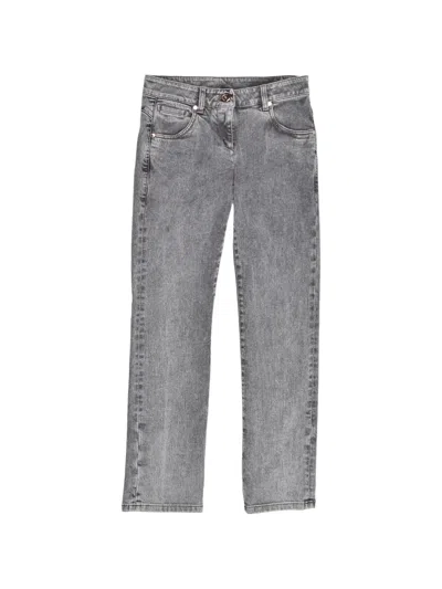Brunello Cucinelli Straight-leg Jeans In Gray