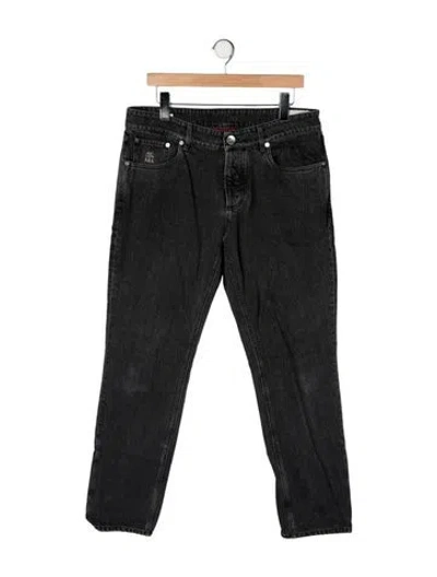 Pre-owned Brunello Cucinelli Straight-leg Jeans In Gray