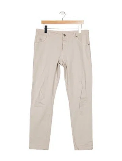 Pre-owned Brunello Cucinelli Straight-leg Jeans In Neutrals